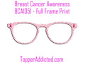 Pink Ribbon Breast Cancer Awareness - Pair Eyewear Compatible Magnetic Toppers - Metal Toppers with Super Fast Shipping from Texas.