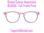 Pink Ribbon Breast Cancer Awareness - Pair Eyewear Compatible Magnetic Toppers - Metal Toppers with Super Fast Shipping from Texas.