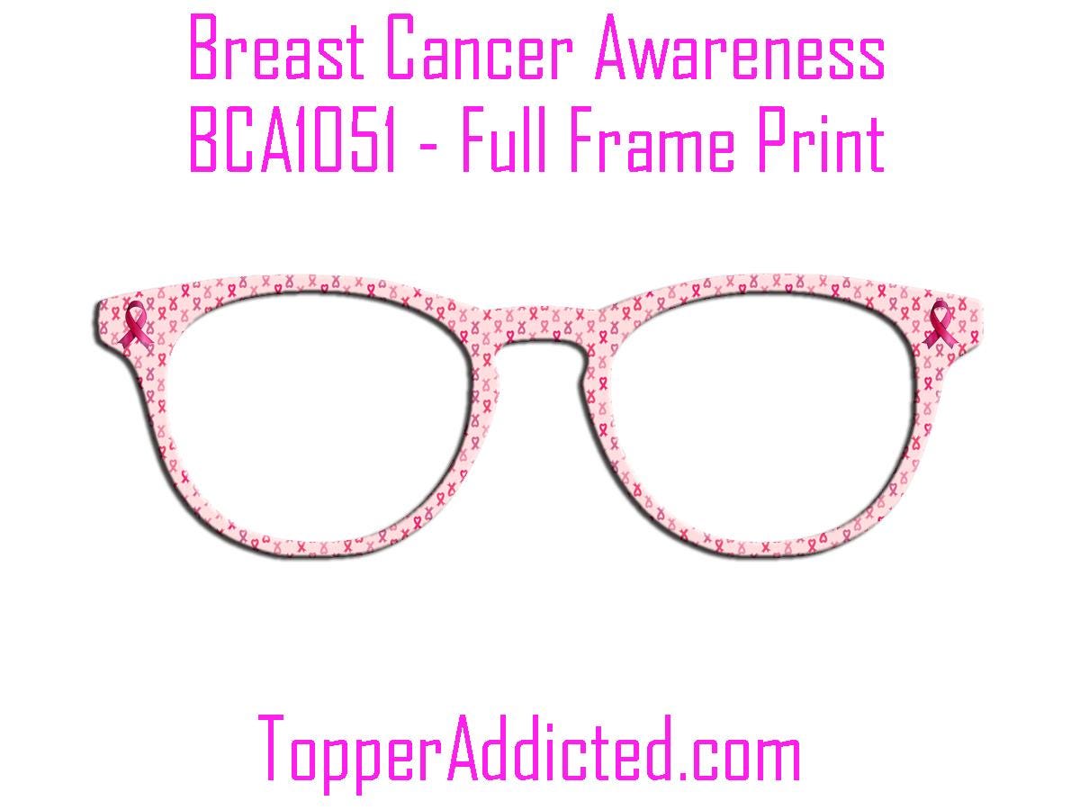Pink Ribbon Breast Cancer Awareness - Pair Eyewear Compatible Magnetic Toppers - Metal Toppers with Super Fast Shipping from Texas.