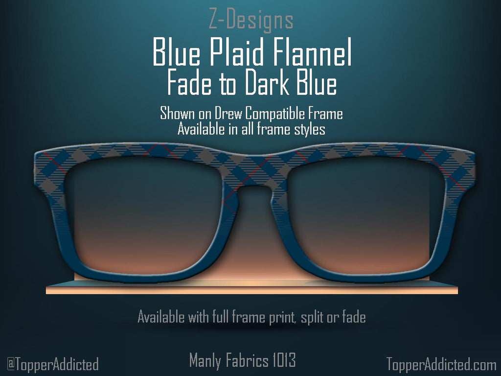 Blue Plaid Flannel Magnetic Topper - Pair Eyewear Compatible