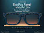 Blue Plaid Flannel Magnetic Topper - Pair Eyewear Compatible