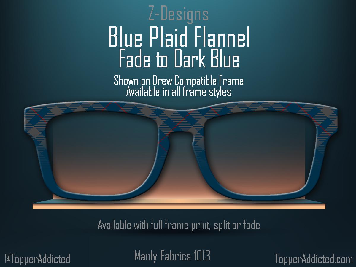Blue Plaid Flannel Magnetic Topper - Pair Eyewear Compatible