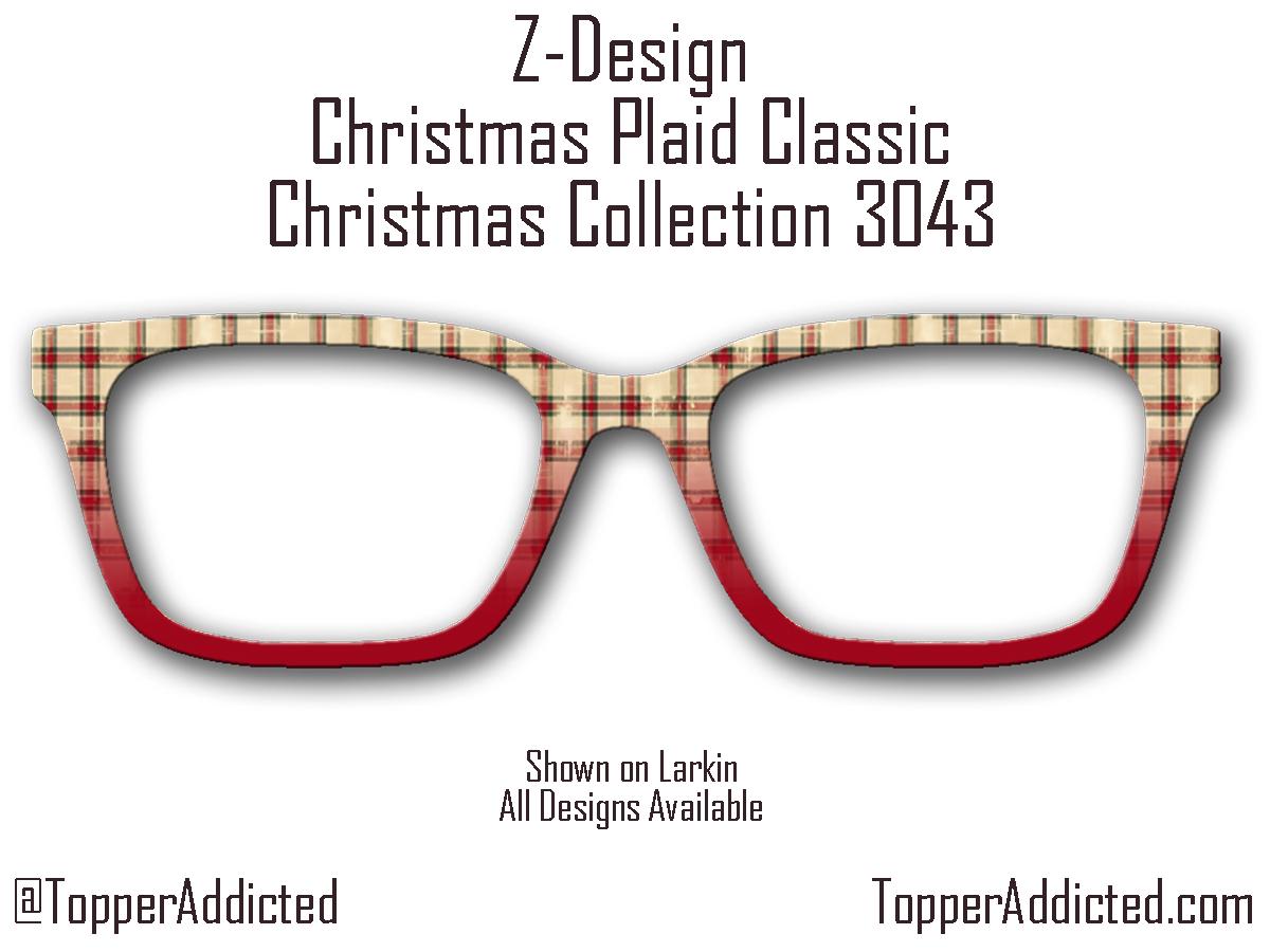 Christmas Classic Tartan/Plaid Magnetic Toppers for men or women. 3 variations - all Pair eyewear styles. Metal topper with fast shipping