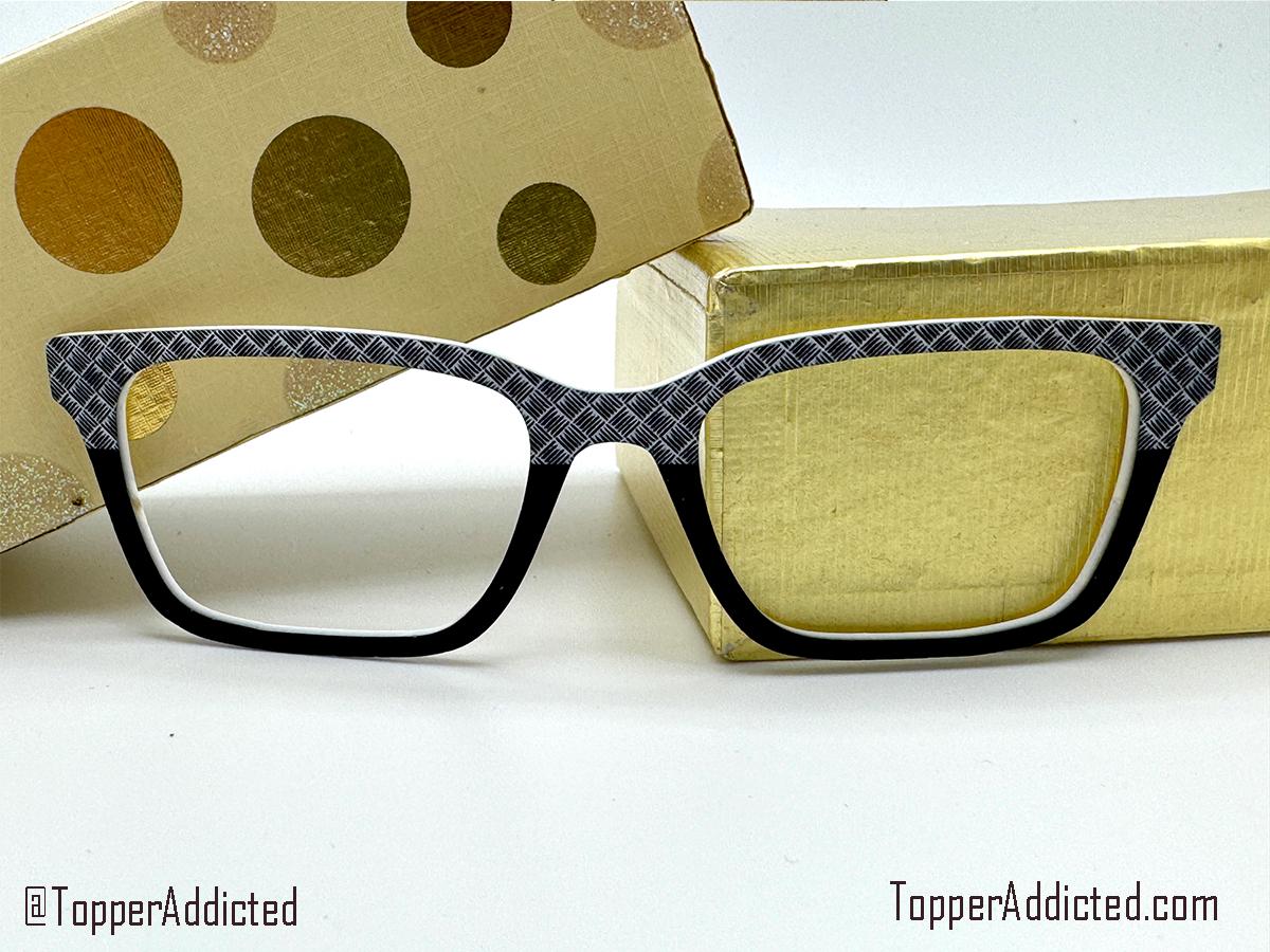 Line Design with Black Split for Pair Eyewear Compatible Magnetic Toppers - All 30+ Top Frame Styles in Metal