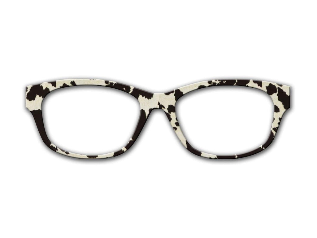 Black and White Cow Print Metal Magnetic Topper for Pair Eyewear available in metal with Super Fast Delivery from the USA