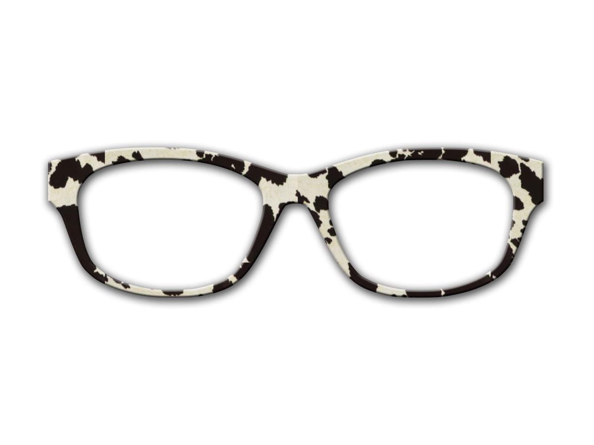 Black and White Cow Print Metal Magnetic Topper for Pair Eyewear available in metal with Super Fast Delivery from the USA
