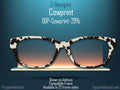 Black and White Cow Print Metal Magnetic Topper for Pair Eyewear available in metal with Super Fast Delivery from the USA