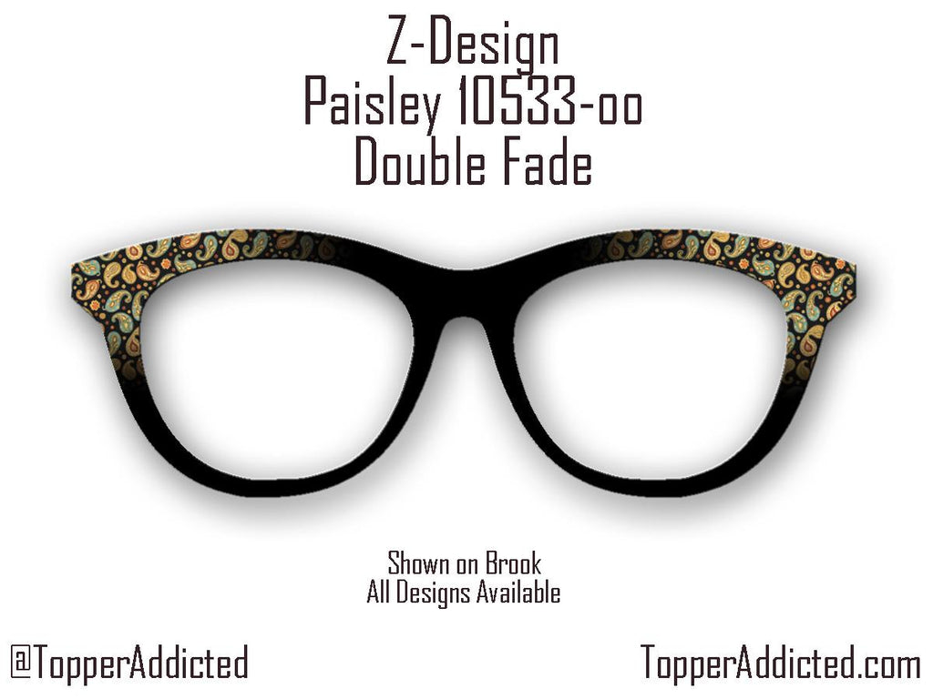Paisley in the Corners Magnetic Toppers Compatible with Pair Eyewear - All Frames Available - Classic Style Metal topper