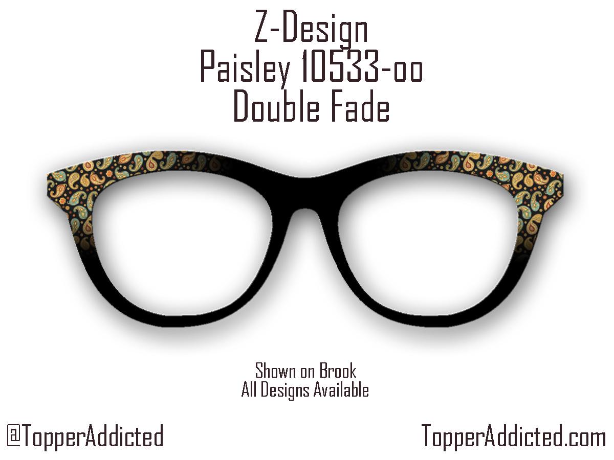 Paisley in the Corners Magnetic Toppers Compatible with Pair Eyewear - All Frames Available - Classic Style Metal topper
