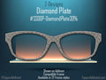 Diamond Plate Printed Topper on metal for Pair Eyewear Compatible Magnetic Top Frames