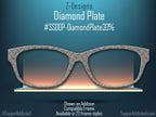 Diamond Plate Printed Topper on metal for Pair Eyewear Compatible Magnetic Top Frames