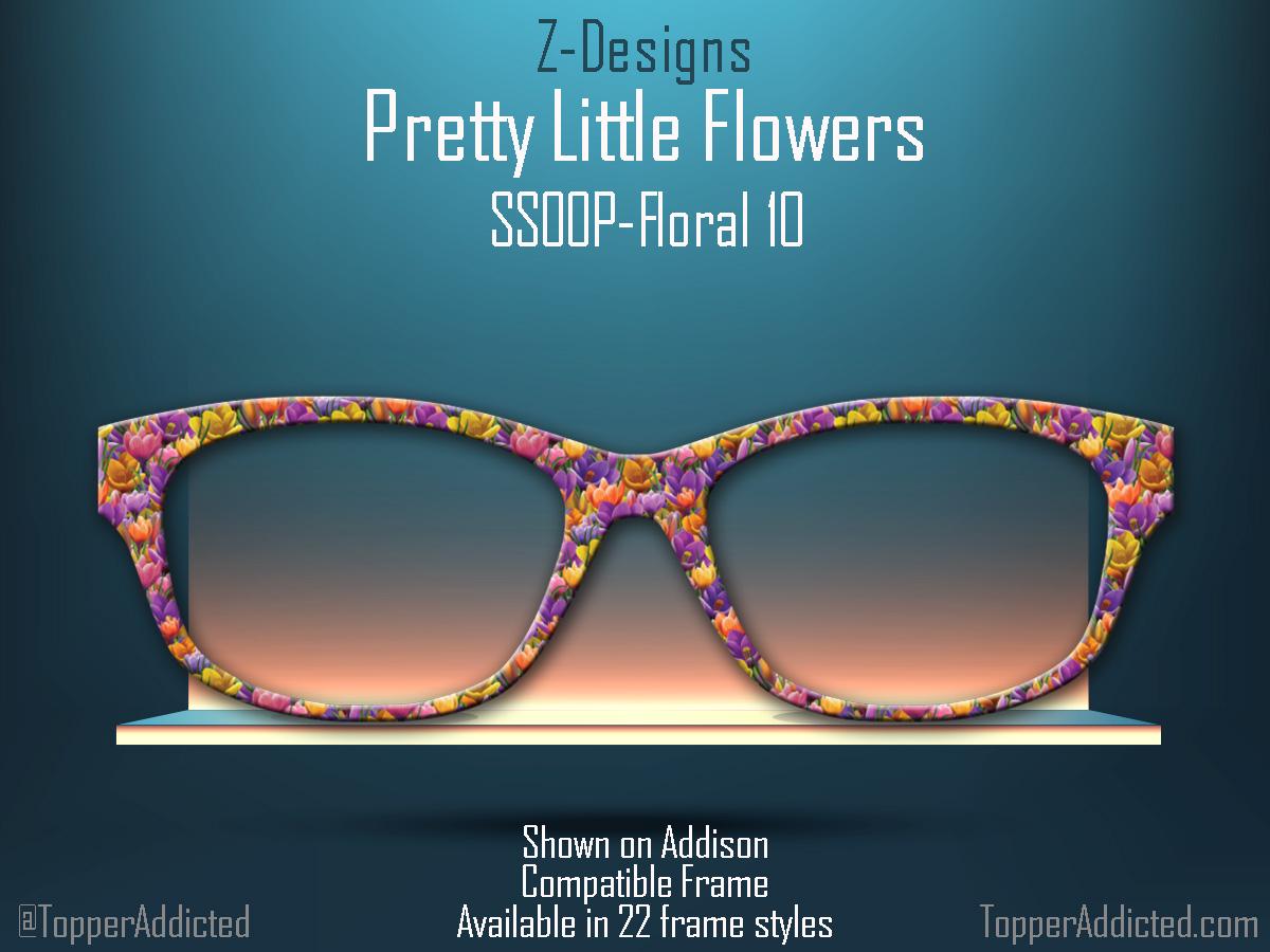 Bright Floral Spring Design for Pair Eyewear Metal Magnetic Toppers