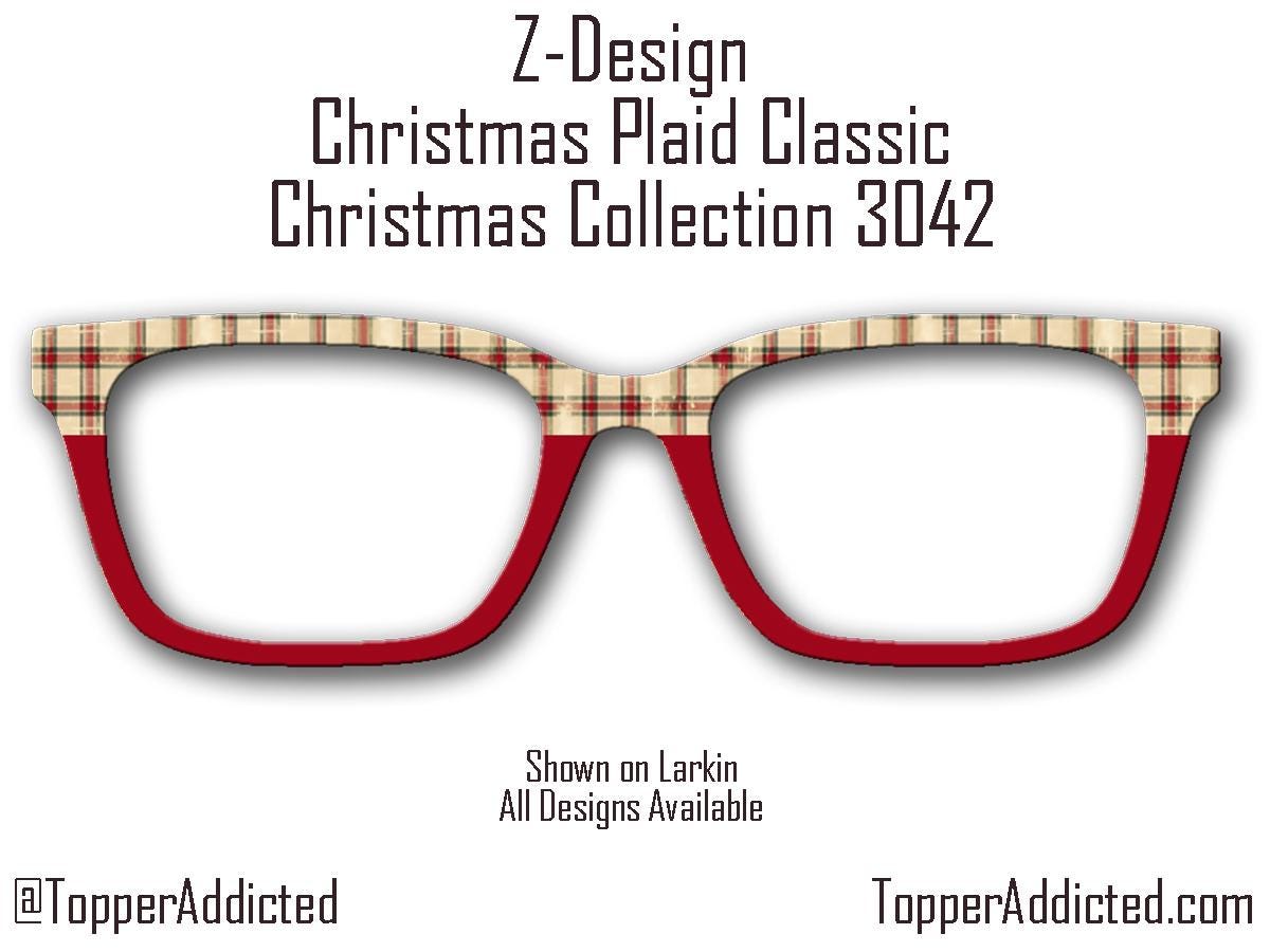 Christmas Classic Tartan/Plaid Magnetic Toppers for men or women. 3 variations - all Pair eyewear styles. Metal topper with fast shipping