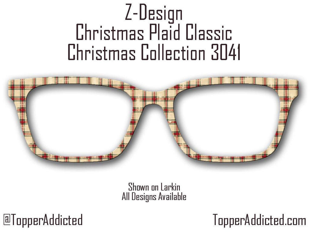 Christmas Classic Tartan/Plaid Magnetic Toppers for men or women. 3 variations - all Pair eyewear styles. Metal topper with fast shipping