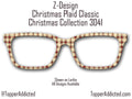 Christmas Classic Tartan/Plaid Magnetic Toppers for men or women. 3 variations - all Pair eyewear styles. Metal topper with fast shipping