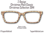 Christmas Classic Tartan/Plaid Magnetic Toppers for men or women. 3 variations - all Pair eyewear styles. Metal topper with fast shipping
