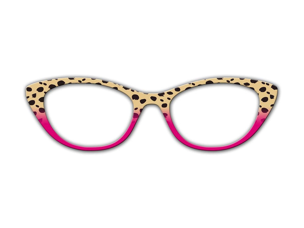 Pink Pussycat Cat print and pink Metal Magnetic Topper for Pair Eyewear for metal top frames in all styles with FAST shipping from USA