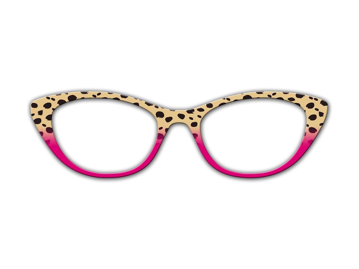 Pink Pussycat Cat print and pink Metal Magnetic Topper for Pair Eyewear for metal top frames in all styles with FAST shipping from USA