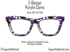 Purple Camo Magnetic Topper for Pair Eyewear – Available in Full Frame, Split, or Fade – on high quality metal. Fast Shipping.