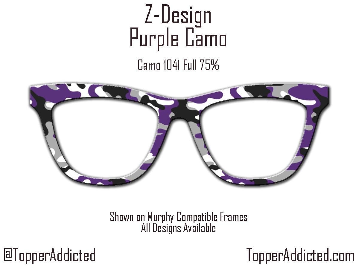 Purple Camo Magnetic Topper for Pair Eyewear – Available in Full Frame, Split, or Fade – on high quality metal. Fast Shipping.
