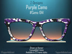 Purple Camo Magnetic Topper for Pair Eyewear – Available in Full Frame, Split, or Fade – on high quality metal. Fast Shipping.