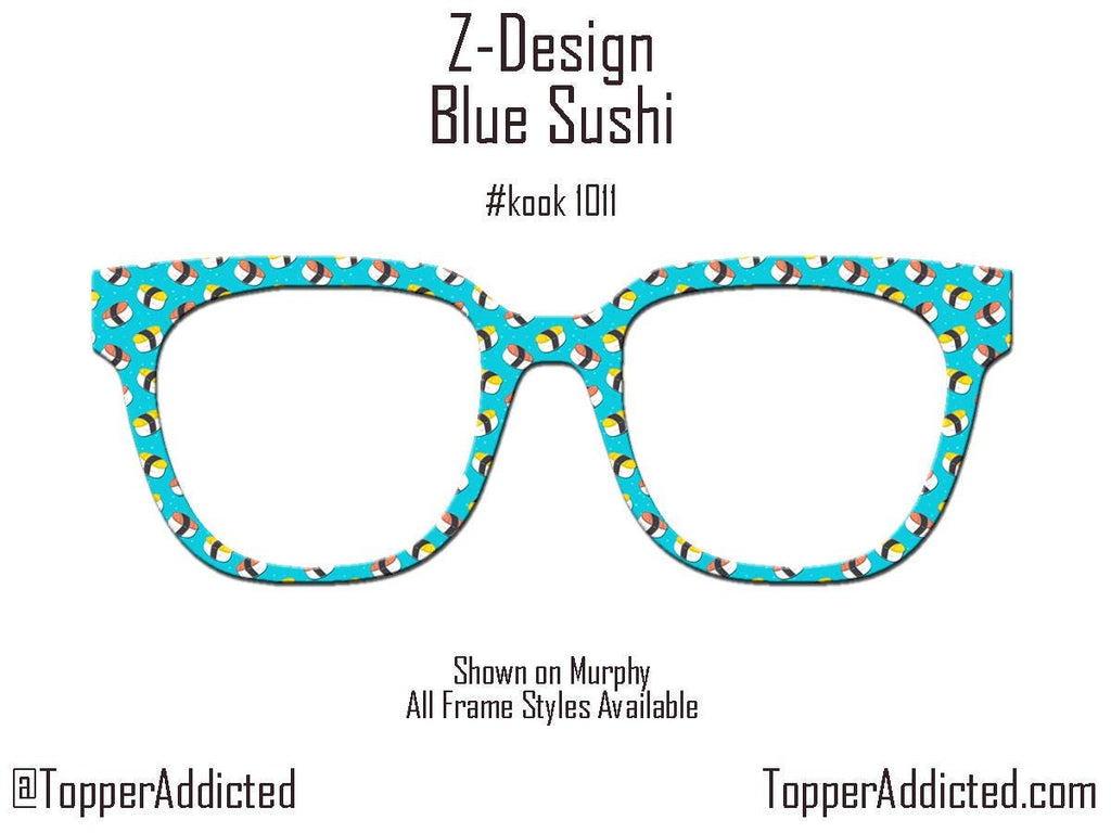 Blue Sushi - We're on a roll with these Magnetic Glasses Toppers Compatible with Pair Eyewear - Metal Top Frames - Sublimated Finish