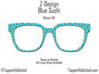 Blue Sushi - We're on a roll with these Magnetic Glasses Toppers Compatible with Pair Eyewear - Metal Top Frames - Sublimated Finish