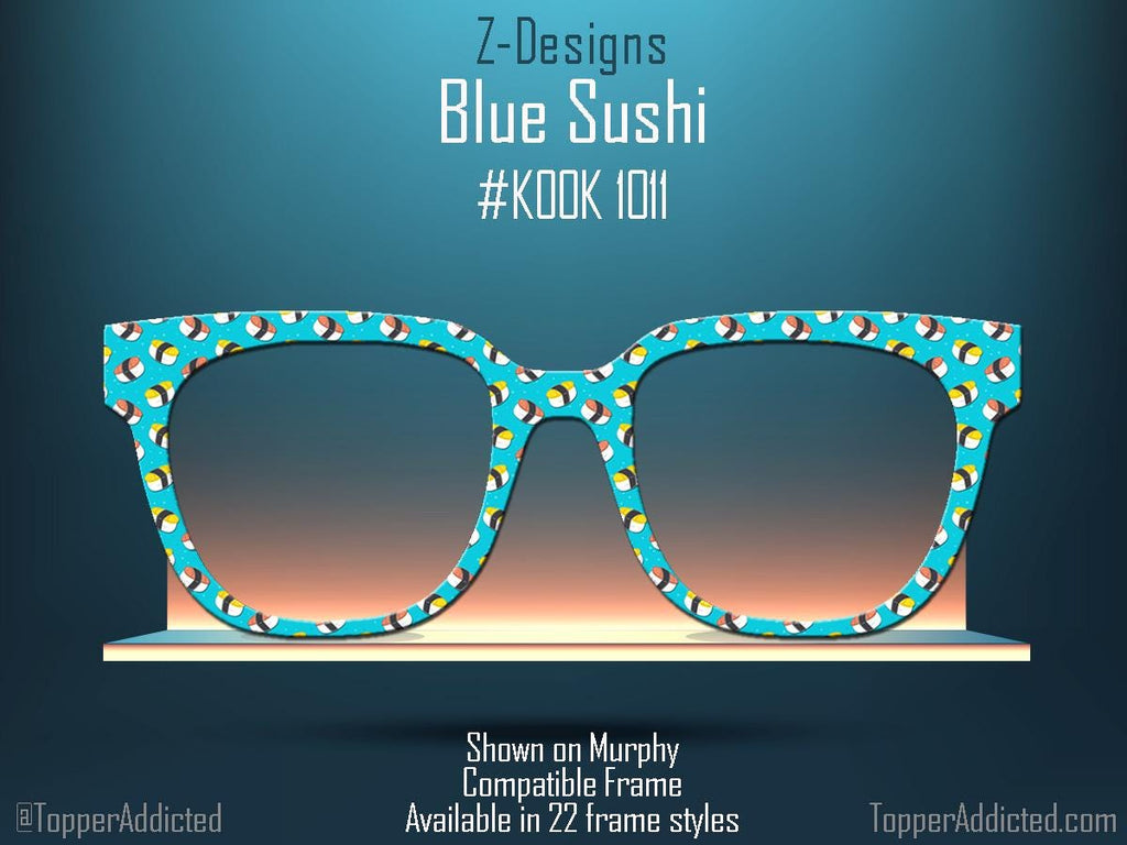 Blue Sushi - We're on a roll with these Magnetic Glasses Toppers Compatible with Pair Eyewear - Metal Top Frames - Sublimated Finish