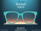 Blue Sushi - We're on a roll with these Magnetic Glasses Toppers Compatible with Pair Eyewear - Metal Top Frames - Sublimated Finish