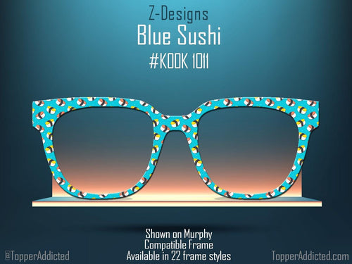 Blue Sushi - We're on a roll with these Magnetic Glasses Toppers Compatible with Pair Eyewear - Metal Top Frames - Sublimated Finish