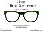 Cultural Kaleidoscope Toppers for Pair Eyewear Compatible for All Frames Available on Metal Toppers. Black History Month Colors.