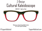 Cultural Kaleidoscope Toppers for Pair Eyewear Compatible for All Frames Available on Metal Toppers. Black History Month Colors.