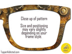 Steampunk Alcohol Ink Metal Magnetic Topper for Pair Eyewear all metal sublimation print toppers - top frames with FAST delivery