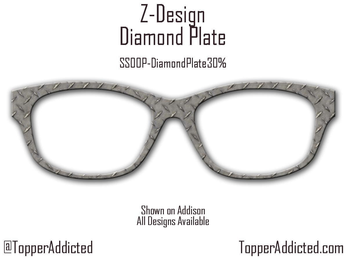 Diamond Plate Printed Topper on metal for Pair Eyewear Compatible Magnetic Top Frames