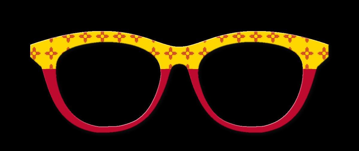 New Mexico State Flag Topper for Pair Eyewear Compatible Metal Magnetic Glasses - All Top Frames Available for Pair Eyewear. Fast Shipping.