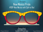 New Mexico State Flag Topper for Pair Eyewear Compatible Metal Magnetic Glasses - All Top Frames Available for Pair Eyewear. Fast Shipping.