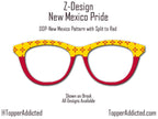 New Mexico State Flag Topper for Pair Eyewear Compatible Metal Magnetic Glasses - All Top Frames Available for Pair Eyewear. Fast Shipping.