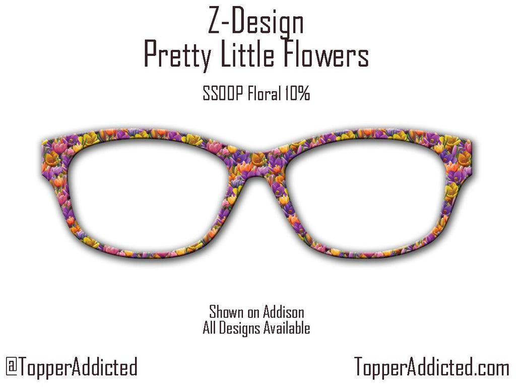 Bright Floral Spring Design for Pair Eyewear Metal Magnetic Toppers
