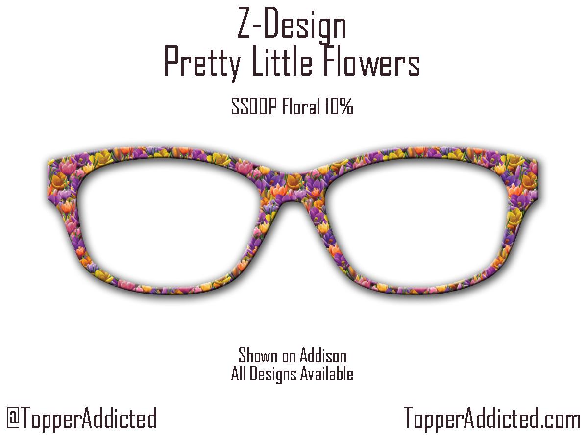 Bright Floral Spring Design for Pair Eyewear Metal Magnetic Toppers