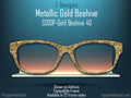 Metallic Gold Beehive Topper for Pair Eyewear Compatible Magnetic Glasses- All Styles on Metal Top Frames with FAST shipping from Texas.