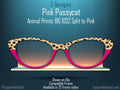 Pink Pussycat Cat print and pink Metal Magnetic Topper for Pair Eyewear for metal top frames in all styles with FAST shipping from USA