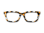 Orange, Black & White Camouflage - Camo Print - Pair Eyewear Compatible Magnetic Toppers - All Top Frames Available on metal - Fast Shipping