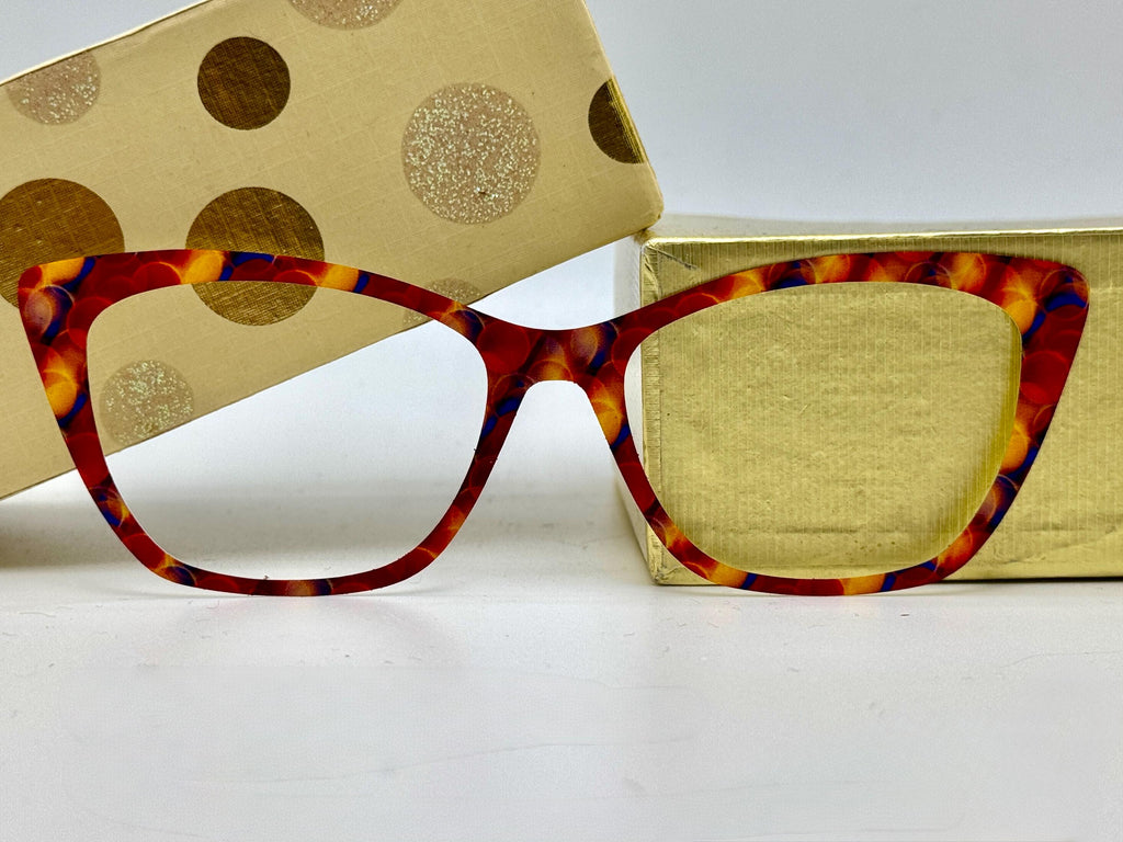 Dancing Bubbles Bright and Cheerful pattern topper for Pair Eyewear - All Frame Styles Available in Metal with fast shipping strong magnets