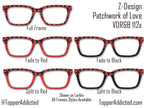 Patchwork of Love - Valentines Day - Pair Eyewear Compatible Metal Magnetic Toppers