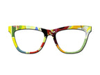 Colorful and Bright Abstract Art on Pair Eyewear Compatible Toppers - Kandinsky's "Composition IX" magnetic metal topper. Made in Texas USA