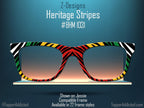 Heritage Stripes Toppers for Pair Eyewear Compatible for All Frames on Metal Toppers. Black History Month Colors. Top Frames for BHM