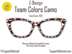 Sports Team color and Custom Camouflage - Camo Print - Pair Eyewear Compatible Magnetic Toppers - Camo Patterns - or we'll make one for you!