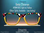 Unity Chevron Toppers for Pair Eyewear Compatible for All Frames Metal Magnetic Frames. Black History Month Design