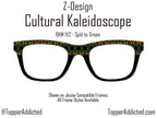 Cultural Kaleidoscope Toppers for Pair Eyewear Compatible for All Frames Available on Metal Toppers. Black History Month Colors.