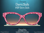 Cherry Skulls - cute with an edge - Pair Eyewear Compatible Magnetic Toppers